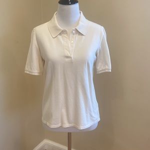 Everlane Medium Crop Polo, in Cream